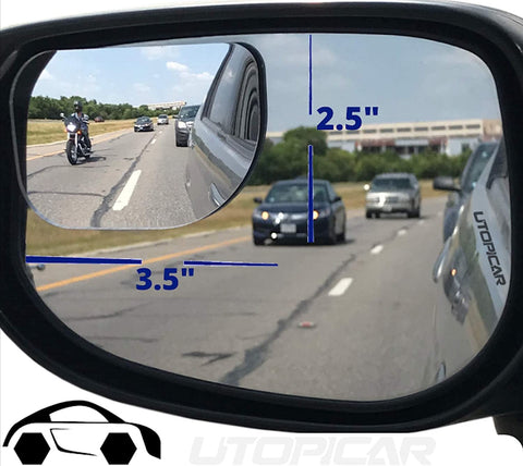 Blind Spot Mirrors.XLarge for SUV, Truck, and Pick-up Engineered by Utopicar for Blind Side- 2 Pack